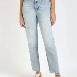 Calvin Klein Jeans LIGHT BLUE DSTR Solid Jeans-picture-16