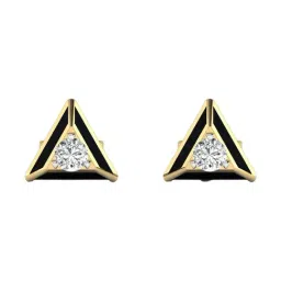 SHINE ETERNAL Lab Grown 14k (585) Yellow Gold Earrings for Men-image-25