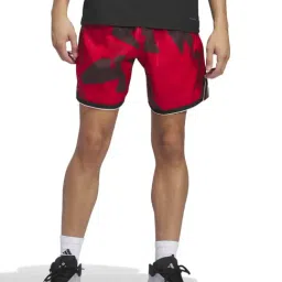 Adidas Originals Red Loose Fit Printed Sports Shorts-image-30