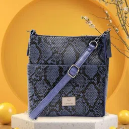 Caprese SAYLOR Blue Animal Effect Small Sling Handbag-image-73