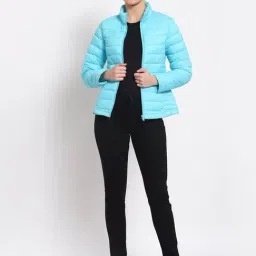 Mode by Red Tape Blue Round Neck Puffer Jacket image 4