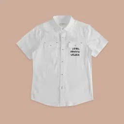 Pantaloons Junior White Cotton Printed Shirt-picture-27