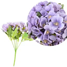 Art Street Purple Plastic Bouquet Hydrangea Artificial Flower - Set of 2 image 3