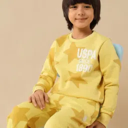U.S. Polo Assn. Boys Yellow Cotton Printed Sweatshirt image 4