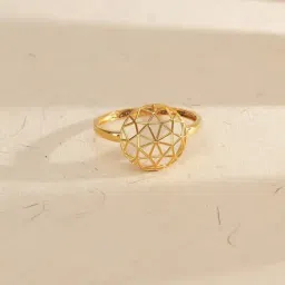 P.N.Gadgil Jewellers 18k (750) Yellow Gold Solara Net Cocktail Ring-picture-10