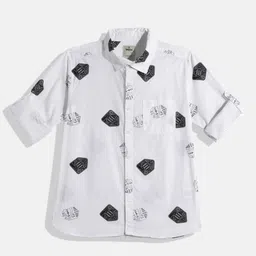 WROGN YOUTH Boys Slim Fit Pure Cotton Printed Casual Shirt-image-16