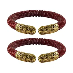 Vidhya Kangan Set Of 2 Gold-Plated Bangle-image-46