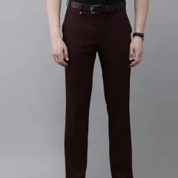 V Dot Brown Skinny Fit Trousers-image-32