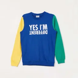Fame Forever by Lifestyle Kids Blue Cotton Printed Full Sleeves Sweatshirt-picture-34