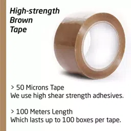 Aashirwad Self Adhesive BOPP Packaging Tape 50 mm (2 inch) Brown 130 m (Pack of 24 Pcs) image 3