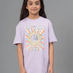 Mode by Red Tape Kids Lavender Printed T-Shirt-picture-46