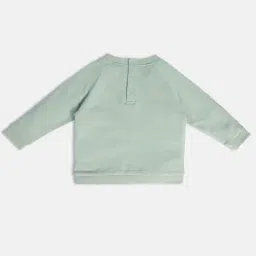 MINIKLUB Kids Green Printed Full Sleeves Sweatshirt image 2