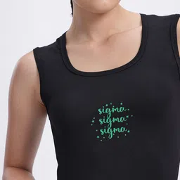 SZN Typography Print Bamboo spandex Tank Crop Top image 5