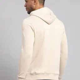 Rock.it Cream Regular Fit Printed Hooded Sweatshirt image 2