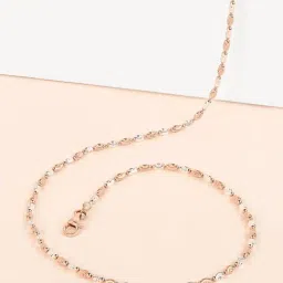 Touch925 925 Silver Dual Tone Wave Beaded Necklace image 2