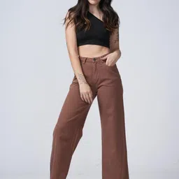 URBAN POCHE Women Jean Wide Leg High-Rise Jeans image 4