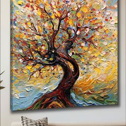Livin'luxe Yellow & Brown Tree Canvas Wall Art-picture-16