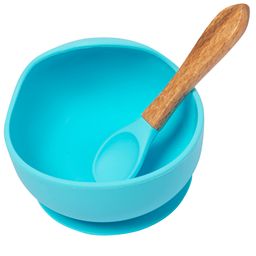 Baby Moo Silicon Bowl And Spoon Dinner Set - Blue-picture-33