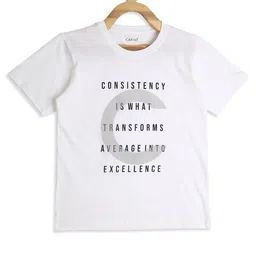 CAVIO Sleeveless Solid Shirt With Text Printed Tee - Navy Blue image 3