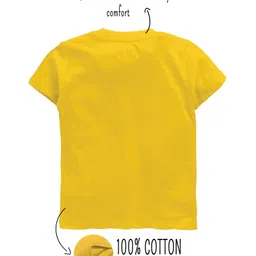 Zeezeezoo 100% Cotton Fathers Day Theme Half Sleeves Ofcourse Im Handsome Have You Seen My Dad Text Printed Tee - Yellow image 3