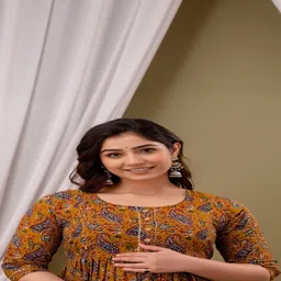 MAINA CREATION Women Floral Printed Floral Anarkali Kurta image 3