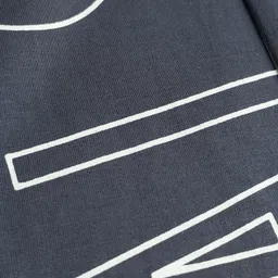 Olio Kids Cotton Knit Full Length Lounge Pant With Text Print - Grey image 3