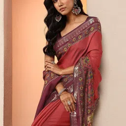 Libas Ethnic Motifs Silk Blend Saree-picture-17