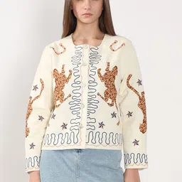 Vero Moda Women Open Front Jacket with Embroidered-picture-33