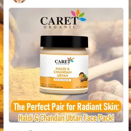 CARET ORGANIC Chandan & Haldi Ubtan Face Pack - 100 g image 4