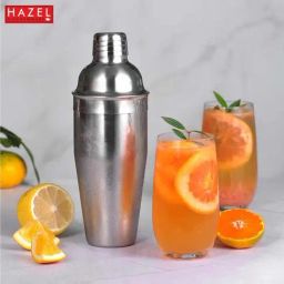 HAZEL Silver Stainless Steel Cocktail Drink Shaker (0.8 L)-picture-40