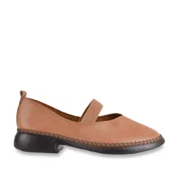 Jove Women's Camel Mary Jane Shoes image 2
