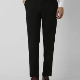 Peter England Black Slim Fit Trousers-picture-44