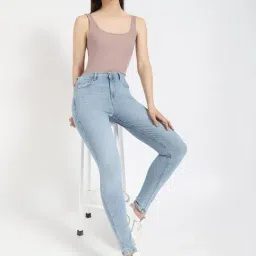 TOMMY HILFIGER Blue Cotton Solid Jeans image 5