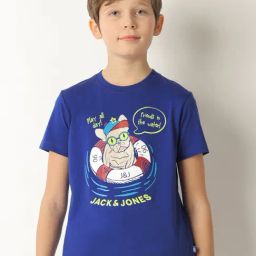 Jack & Jones Junior Navy Printed T-Shirt-picture-6