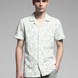 Jack & Jones White Cotton Comfort Fit Printed Shirt-picture-43