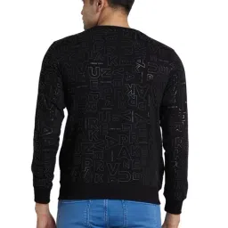 Park Avenue Black Slim Fit Printed Sweatshirt image 2