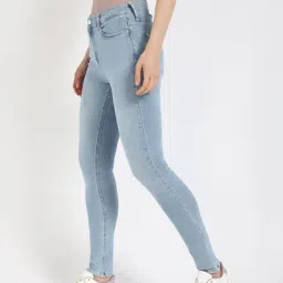 TOMMY HILFIGER Blue Cotton Solid Jeans image 4