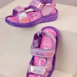 Kidsville Kids Barbie Printed Purple Floaters-image-9