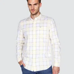 Wrangler Checked Yellow Regular Fit Shirt-image-10