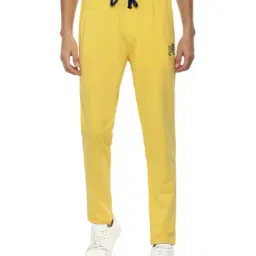 Van Heusen Yellow Cotton Slim Fit Trackpants-picture-23