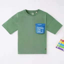 Ed-a-Mamma Boys Olive Solid T-Shirt-picture-41