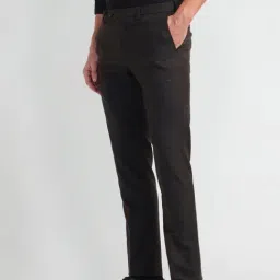 Arrow Brown Slim Fit Checks Trousers image 3