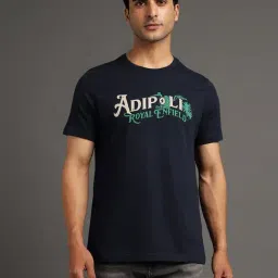 Royal Enfield Dark Blue Regular Fit Print T-Shirt-picture-10