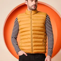Club York Mustard Polyester Solid Casual Jackets And Blazers image 3