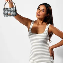 Modern Myth Nano Black Printed Small Mini Box Bag image 3