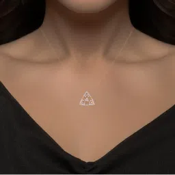c. krishniah chetty group crash.club By CKC 18k Gold & Diamond Exquisite Triangular with Brilliant Detailing Pendant image 3