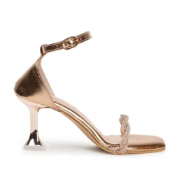 Carlton London Women's Rose Gold Ankle Strap Stilettos image 3