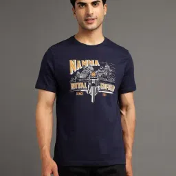 Royal Enfield Dark Blue Regular Fit Print T-Shirt-picture-30