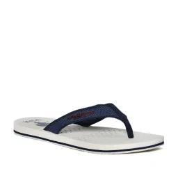 U.S. Polo Assn. Men's JUAN 2.0 White & Blue Flip Flops image 3