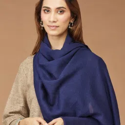 Fabindia Blue Embroidered Stole image 3